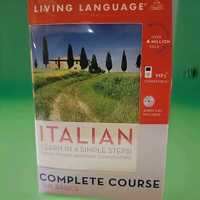 Learn Italian Living Language Complete Course The Basics Audio Cd's And Books