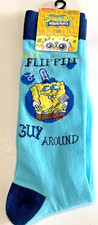 SpongeBob SquarePants Socks Nickelodeon Men's Casual Novelty Socks Blue New