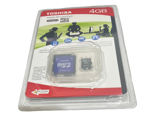 Pack carte adaptateur SD mobile Toshiba 4 Go Micrd SDC-4GTR pour mini sd ou standard
