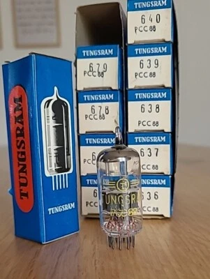 Tungsram PCC88 7DJ8 new (7V ECC88) grey shield tubes Röhren - Bild 1 von 4
