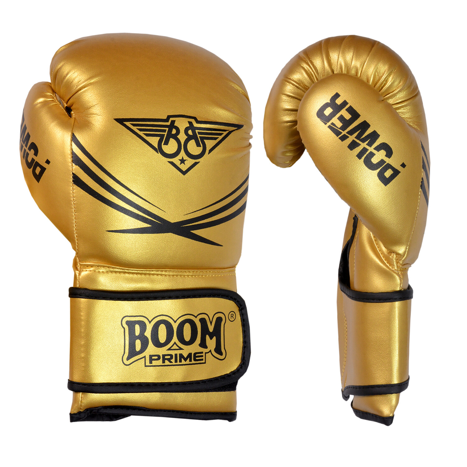 Gold Leather Boxing Gloves 10oz16oz Sparring Punch Bag Training MMA