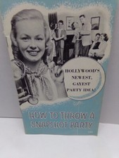RARE Sylvania How To Throw A Snapshot Party Booklet Vtg 1950's Photography