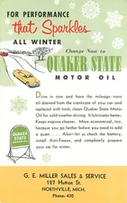 QUAKER STATE MOTOR OIL, LOT OF 4 VINTAGE POSTCARDS (V248)