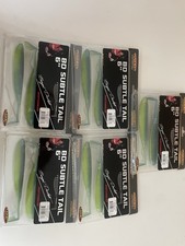 6” Soft Plastic Swimbaits, Chartreuse Bllu, LOTS OF 5