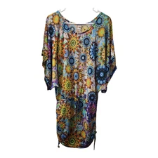 Luli Fama Cabana Mini Cover-Up Dress S Beach Vacation Resortwear Poolside