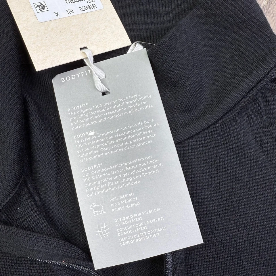 Icebreaker 260 мужской черный шерсти мериноса половина молнии тела подходит базовый слой верхний размер XL - Изображение 3 из 4