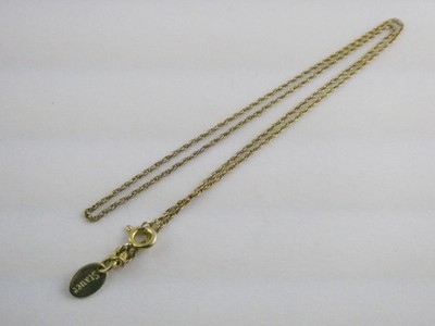 Stauer vergoldete Sterling Silber Kette Glieder Halskette 925 1,8 g 0,54 mm Stärke 18 Zoll