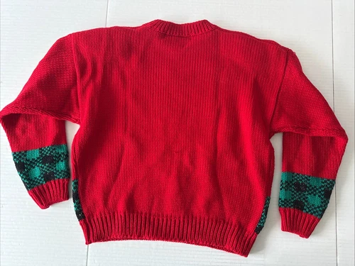 Karen Scott Sweater Women Petite L PL Scottie Dog 1980s NOS Ugly Christmas VNTG
