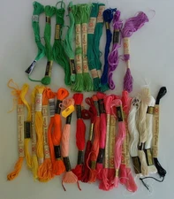 Vtg Embroidery Thread Floss 32 Skein Lot Clark, J. P. Coats, American Thread Co