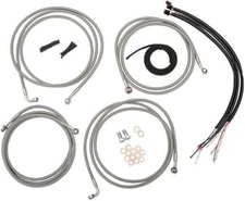 LA Choppers Complete Handlebar Cable/Brake & Clutch Line/Wire Kit -