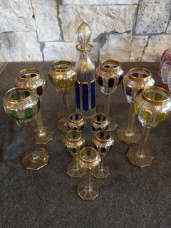 Russian Style Decanter and Glassware set