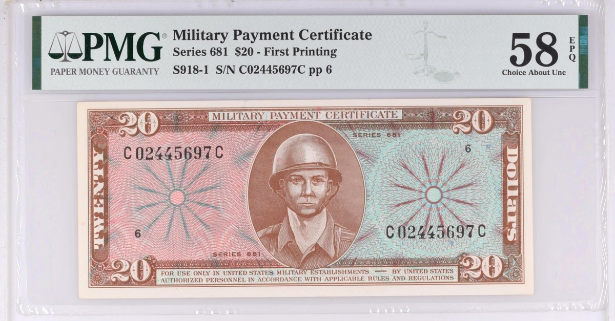 $20 US Military Payment Certificates for sale | eBay