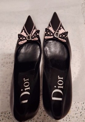 Dior Heels Vintage schwarz/rosa Courts UK 4 EU 37 spitz zulaufend Heels 
