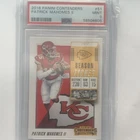 Panini 2018 Contenders Patrick Mahomes II #51 PSA 9 Chiefs Base