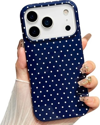 iPhone 17 Pro Max Case Polka Dot Phone Cases Aesthetic Design Trendy Slim Thin