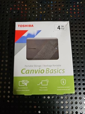 Toshiba Canvio Basic 4TB 2.5'' Portable External HDD - Black New!
