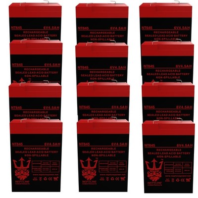 Neptune 6V 4.5Ah NT645 Rechargeable SLA Sealed Lead Acid Battery - 12 Pack