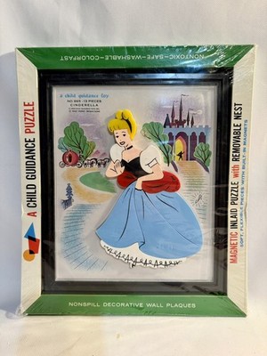 Vtg Cinderella Puzzle A Child Guidance Toy Walt Disney Prod 1964 Magnetic NEW
