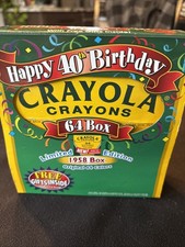 Crayola Crayons Happy 40th Birthday Limited Edition Original 1958 Box 64 Colors
