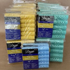 Diane Snap-On Magnetic Hair Rollers - Huge Lot of 41 Packs - Blue Green Yellow