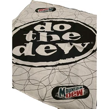 Pepsi Co Mountain "Dew Do The Dew" Bandana Scarf White Black 90' VTG NEW