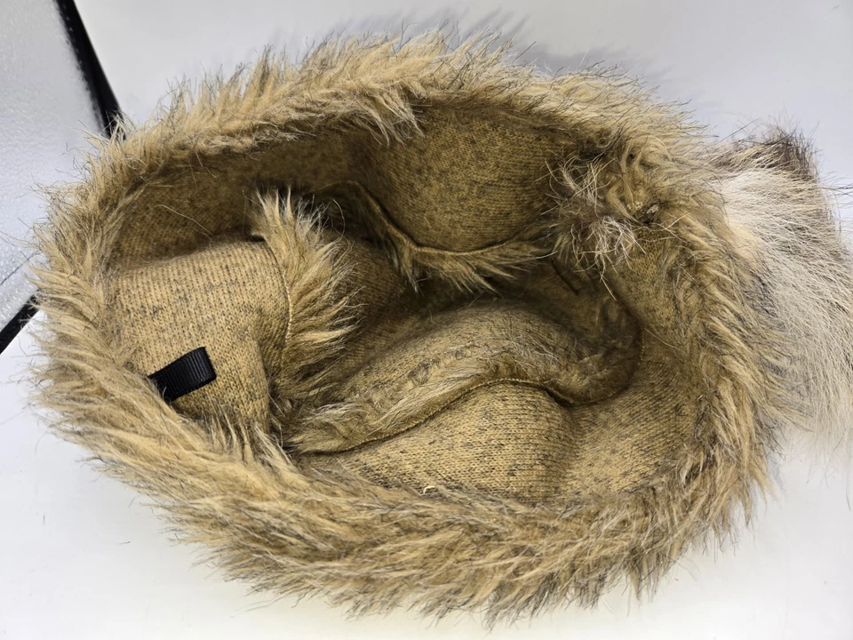 Daniel Boone Davey Crockett faux RACCOON TAIL HAT CoonSkin Cap Halloween Cosplay - Image 4 of 4