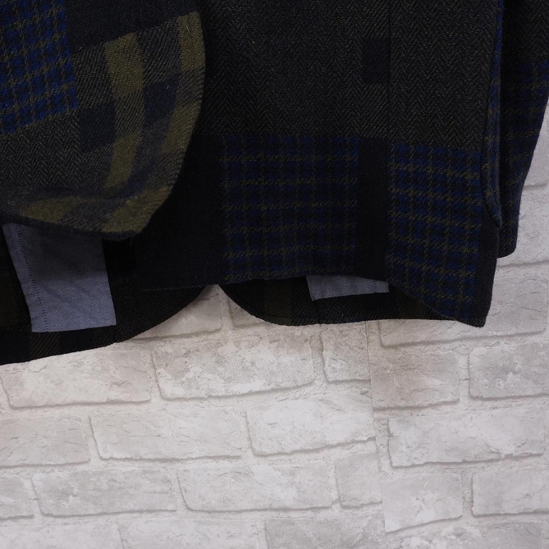 Beams Plus Patchwork Wool Tailored Jacket Size S … - image 7