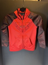 Under Armour Jacket Logo Full Zip Hoodie Athletic Kids Youth Boys 6