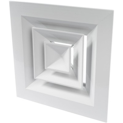 6''x6'' Square Aluminum Ceiling Diffuser 4-Way Supply Exhaust HVAC 12''x12'' Outer