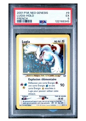 2001 POKEMON FRENCH NEO GENESIS #9 LUGIA-HOLO FRENCH PSA 5 with