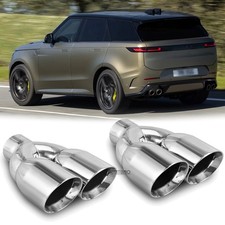 For Land Rover Range Rover Sport Dual 2.5" In 3.5" Out 9.5" L Quad Exhaust Tips 