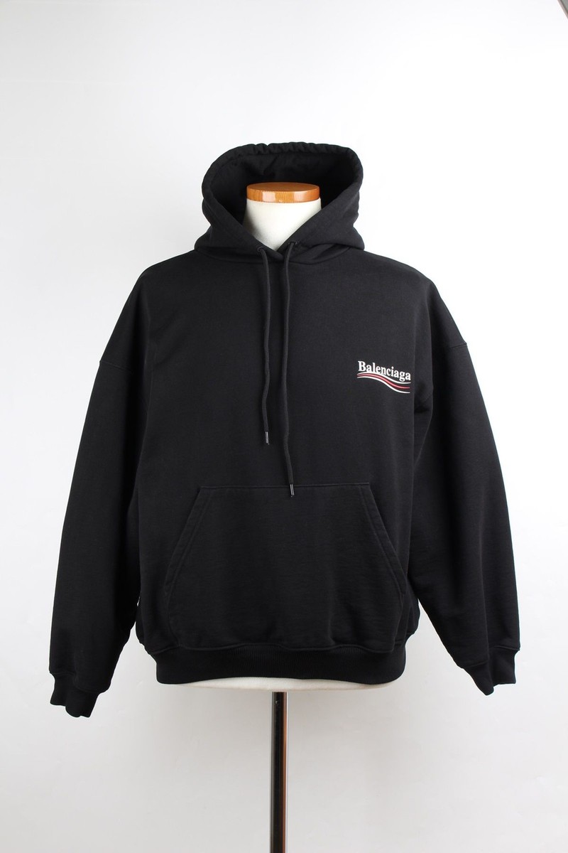 早期完売★BALENCIAGA ロゴ プリント HOODIE WIDE FIT★New Balenciaga Graphic wide-fit Hoodie | Grey | FARFETCH