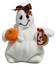 Ty Halloweenie Beanies - Ghoulianne the Ghost With a Pumpkin, MWMT