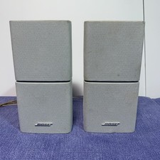 Bose Acoustimass Double Cube Speakers White Set Of 2 Two Tested Video