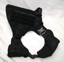 rabbitgoo mega tactical dog harness large black w/ handle adjustable