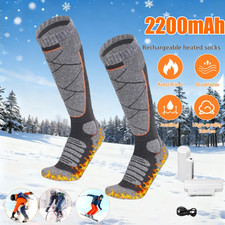 Electric Heated Socks Foot Winter Feet Warmer Sock Rechargeable 2200mAh Battery