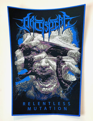 Archspire - Relentless Mutation BLUE Border Licensed WOVEN Back Patch SOLD OUT