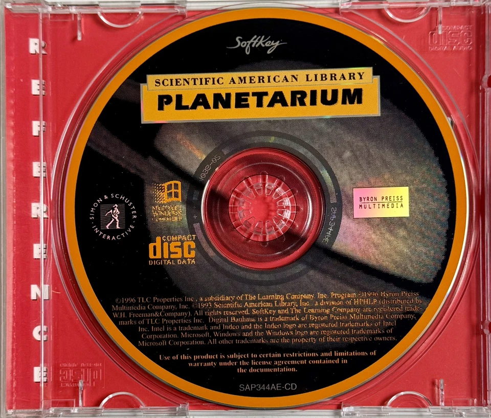 Planetarium: Scientific American Library CD (1996, Microsoft Windows 95) Planetas Foto 4 de 4