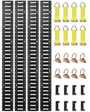 Vevor E Track Tie Down Rail Kit 30pcs 5 E Track Rails Enclosed Cargo Trailer