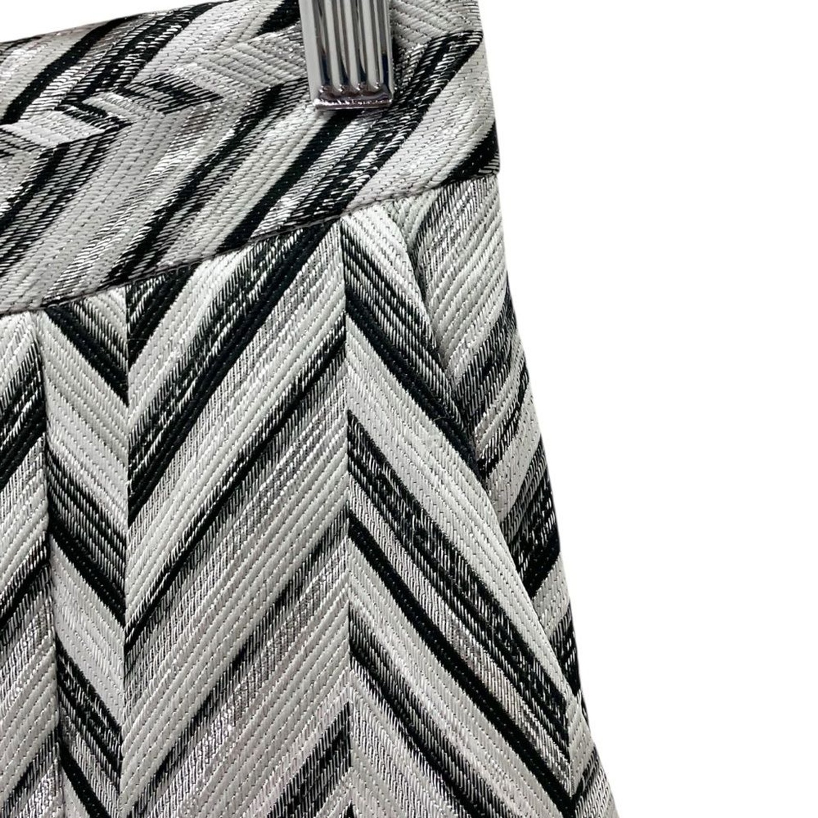 Lulus Creative Thinking Silver Black Metallic Zig… - image 9