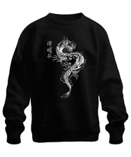 Japanischer Drache Irezumi Orientalischer Drache Asien Koi Flamme Unisex Sweatsh