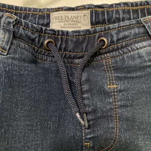 Free Planet Size 12 Jean Shorts Elastic Waist And Draw String - Picture 2 of 4