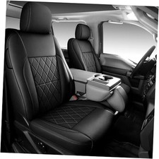 F150 Seat Covers, Napa Leather, Custom fit 2015-2026 F150 XLT A XLT, XL Black