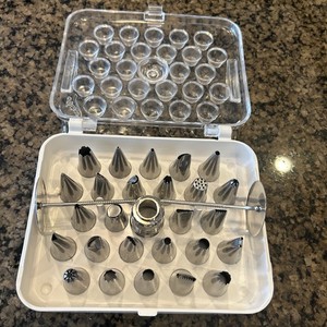 Ateco 29-Pc ALL Stainless Steel Piping Decorating Set 26 Tips 1 Coupler 2 Nails