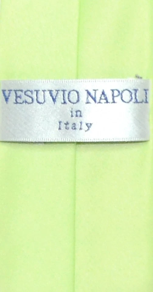 Corbata de cuello Vesuvio Napoli para niños color VERDE LIMA liso corbata de cuello juvenil Foto 2 de 3