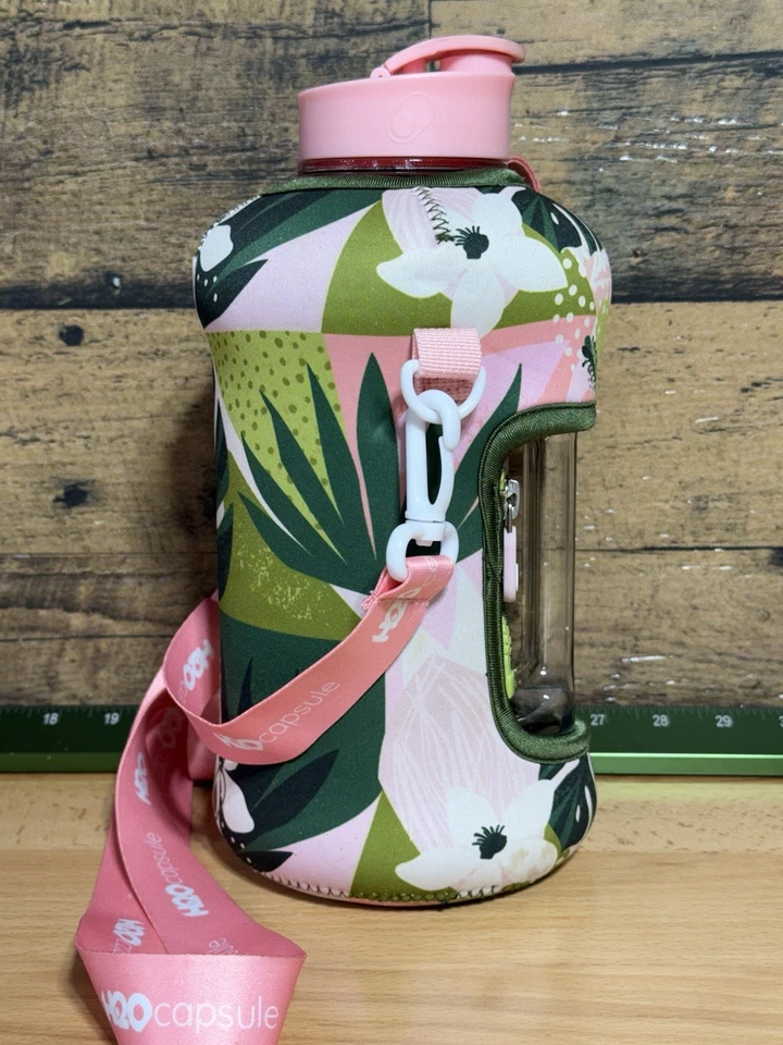 HYDRO H20 CAPSULE 2.2L WATER BOTTLE PINK MULTI Cross Body Phone Card Key Holder - Image 2 of 4