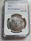 1901-O New Orleans Morgan Silver  Dollar NGC MS64