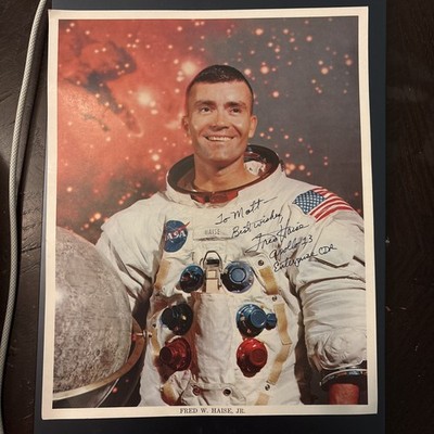 *Fred Haise Apollo 13 Astronaut Signed 8x10 Photo NASA LMP Space Shuttle Ent CDR
