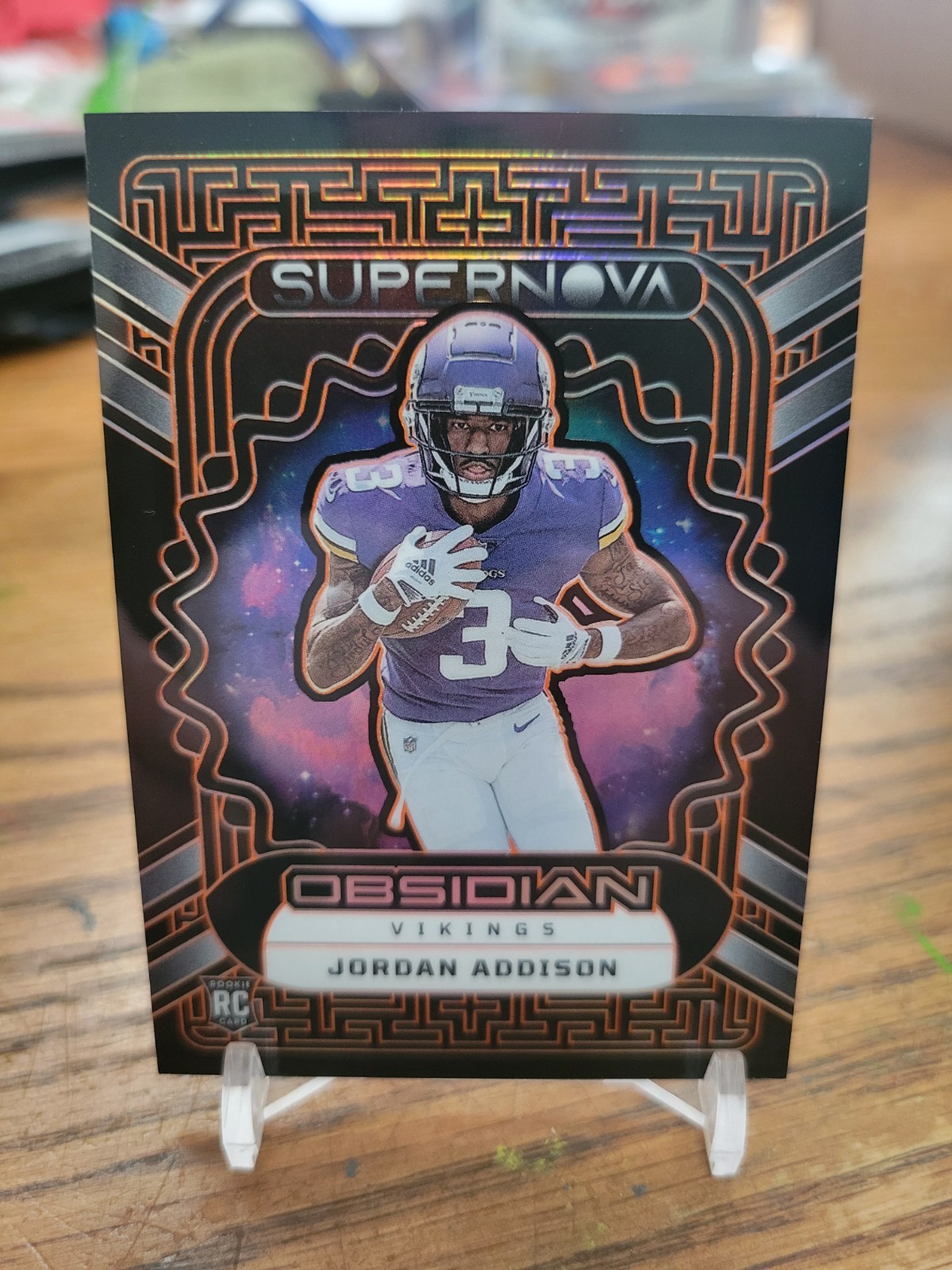 2023 Panini Obsidian - Supernova Jordan Addison #19 Electric Etch Orange /65