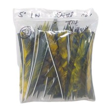 53 Count Archery Arrow Feathers 5" Left Wing Shield: Camo Tre Yellow